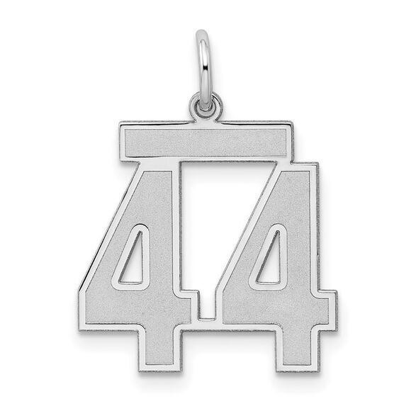 Sterling Silver Jersey Collection Medium Number 44 Pendant